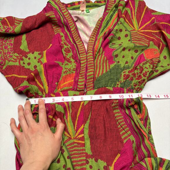 Farm Rio Brazil Tropical Print Jumpsuit Women's P US Small Boho - Picture 7 of 10